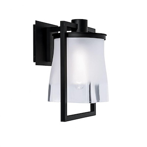 Drape - 1 Light Outdoor Wall Mount In Contemporary Style-9.5 Inches Tall and 9 Inches Wide
