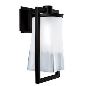 Drape - 1 Light Outdoor Wall Mount In Contemporary Style-16.5 Inches Tall and 9 Inches Wide