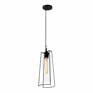Cere - 1 Light Indoor/Outdoor Narrow Pendant In Contemporary Style-18.38 Inches Tall and 6.75 Inches Wide - 1100681