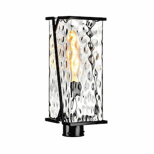 Waterfall - 1 Light Outdoor Post Lantern In Transitional Style-18 Inches Tall and 6.75 Inches Wide - 1100726