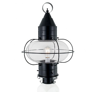 Classic Onion - 1 Light Large Outdoor Post Lantern In Traditional and Classic Style-22.375 Inches Tall and 14.5 Inches Wide