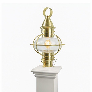 American Onion - 1 Light Outdoot Post Mount-19 Inches Tall and 11.5 Inches Wide