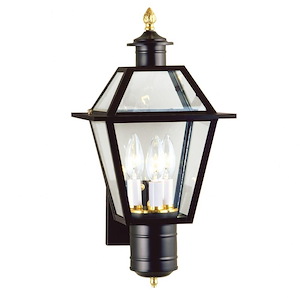 Lexington - 3 Light Outdoor Wall Mount In Traditional and Classic Style-18 Inches Tall and 9 Inches Wide