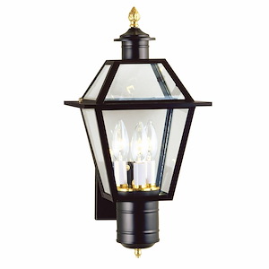 Lexington - 3 Light Outdoor Wall Mount In Traditional and Classic Style-18 Inches Tall and 9 Inches Wide - 928253