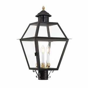 Lexington - 3 Light large Outdoor Post Lantern In Traditional and Classic Style-24.5 Inches Tall and 13 Inches Wide - 928251