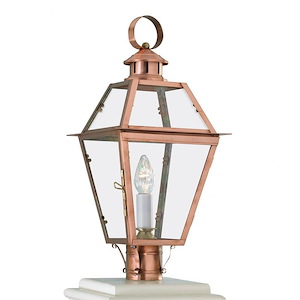 Olde Colony - 1 Light Outdoor Post Lantern In Traditional and Classic Style-22 Inches Tall and 10.5 Inches Wide