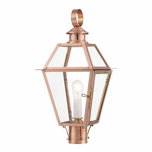 Olde Colony - 1 Light Outdoor Post Lantern In Traditional and Classic Style-22 Inches Tall and 10.5 Inches Wide - 928269