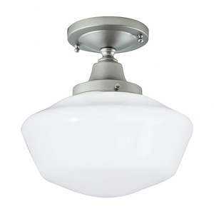 Schoolhouse - 1 Light Flush Mount In Contemporary and Classic Style-10.25 Inches Tall and 10 Inches Wide