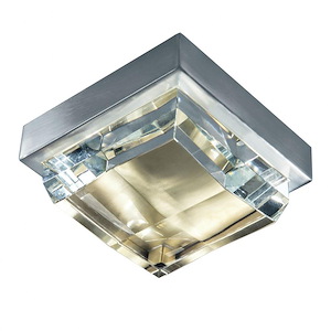 Crystal - 14W LED Mini Flush Mount In Modern Style-3.63 Inches Tall and 6.38 Inches Wide