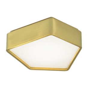 Fenway - 16W LED Flush Mount In Modern and Contemporary Style-4 Inches Tall and 14.25 Inches Wide