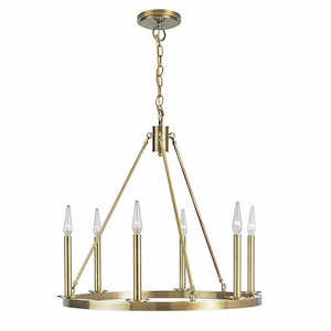 Martin - 6 Light Chandelier-24 Inches Tall and 24 Inches Wide