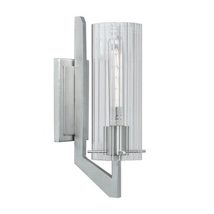 Faceted - 1 Light Wall Sconce In Modern Style-12.75 Inches Tall and 3.75 Inches Wide