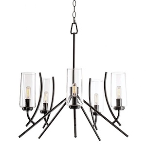 Tulip - 5 Light Chandelier In Modern Style-25 Inches Tall and 23.25 Inches Wide
