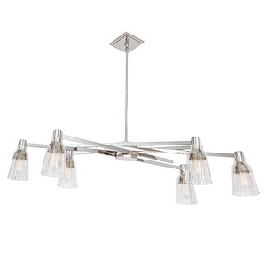 Carnival - 6 Light Chandelier In Modern Style-9 Inches Tall