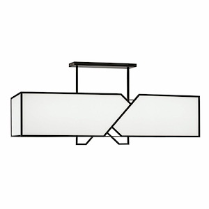 Moiselle - 6 Light Linear Chandelier In Transitional Style-42 Inches Tall and 16 Inches Wide - 928267