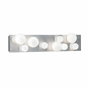 Hollywood - 9 Light Bath Vanity In Modern Style-5 Inches Tall and 24 Inches Wide
