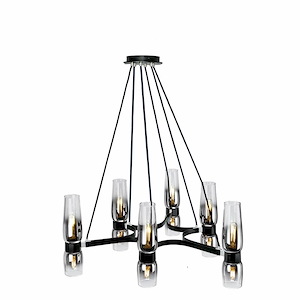 Flame - 12 Light Chandelier In Modern Style-14.25 Inches Tall and 36 Inches Wide - 1100694