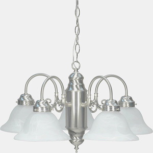 Five Light Chandelier-23 Inches Wide by 13.13 Inches High