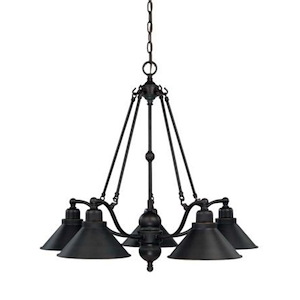 Bridgeview-Five Light Chandelier-30 Inches Wide by 27 Inches High