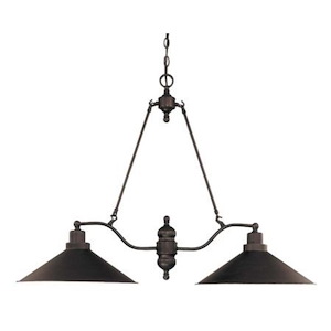 Bridgeview-Two Light Island Chandelier-40 Inches Wide by 28 Inches High