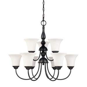 Dupont-Nine Light Chandelier-27 Inches Wide by 23.75 Inches High