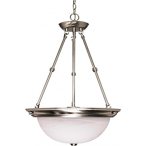 Three Light Pendant-20 Inches Wide by 27.75 Inches High