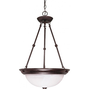 Three Light Pendant-15 Inches Wide by 23 Inches High