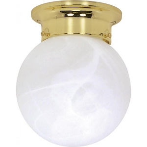 Two Light Ceiling Mount-6 Inches Wide by 7.25 Inches High