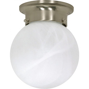 One Light Ceiling Mount-6 Inches Wide by 7.25 Inches High