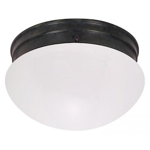 Two Light Flush Mount-8 Inches Wide by 7.5 Inches High