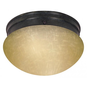 Two Light Flush Mount-8 Inches Wide by 7.5 Inches High