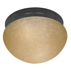 Two Light Flush Mount-10 Inches Wide by 5 Inches High