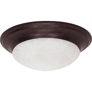 One Light Flush Mount Twist and Lock-11.5 Inches Wide by 4.5 Inches High