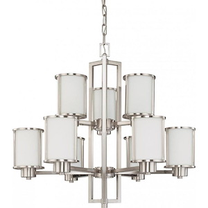 Odeon-Nine Light Chandelier-30 Inches Wide by 27.125 Inches High