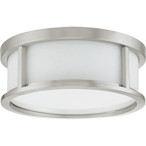 Odeon-Two Light Flush Dome-13.125 Inches Wide by 4.875 Inches High