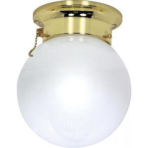 One Light Ceiling Mount-8 Inches Wide by 9.25 Inches High