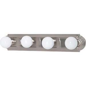 Four Light Vanity Racetrack Style-24 Inches Wide by 4.75 Inches High