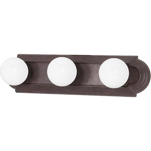 Three Light Vanity Racetrack Style-18 Inches Wide by 4.75 Inches High
