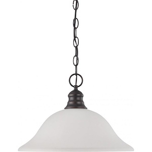 One Light Pendant-16 Inches Wide by 11.5 Inches High