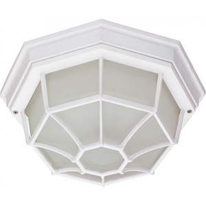 Spider Cage-1 Light Outdoor Flush Mount-11.38 Inches Wide by 5 Inches High