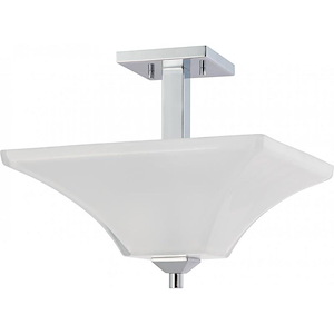 Parker-Two Light Semi-Flush Mount-13.25 Inches Wide by 11.25 Inches High