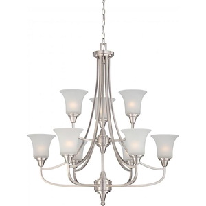 Surrey-Nine Light 2-Tier Chandelier-32 Inches Wide by 35 Inches High