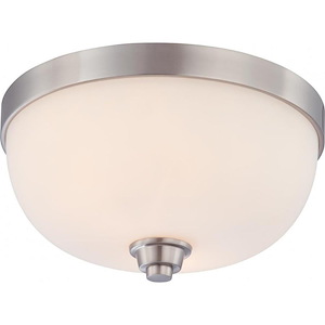 Helium-Two Light Dome Flush Mount-13 Inches Wide by 7 Inches High