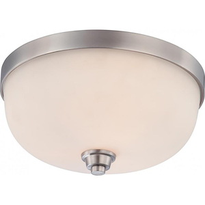 Helium-Three Light Dome Flush Mount-15 Inches Wide by 7.5 Inches High - 278586