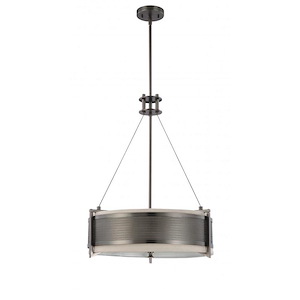 Diesel-Four Light Round Pendant-21 Inches Wide by 27.375 Inches High