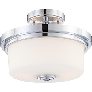 Soho-Two Light Semi-Flush Mount-13 Inches Wide by 10.125 Inches High