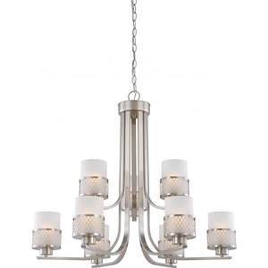 Fusion-Nine Light Chandelier-30.88 Inches Wide by 27.5 Inches High