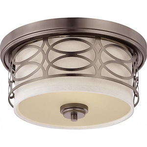 Harlow-Two Light Dome Flush Mount -13.38 Inches Wide by 6.88 Inches High - 278870