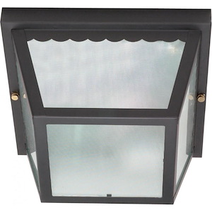 Two Light Flush Mount-9.25 Inches Wide