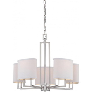 Gemini-Five Light Chandelier-25 Inches Wide by 21.25 Inches High
